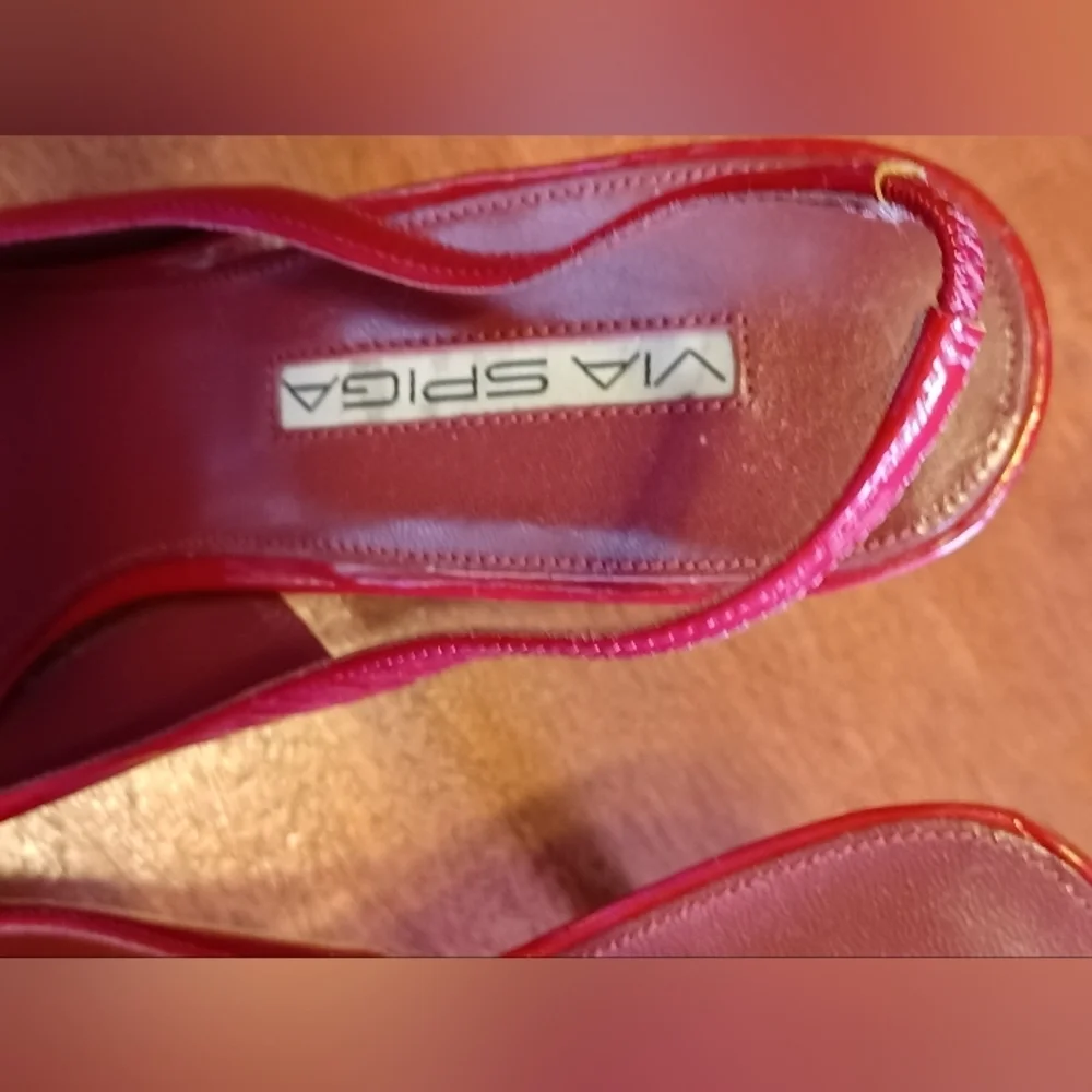 Via Spiga Rose/Hot Pink 90s Slingbacks NEW without box - Picture 2 of 4